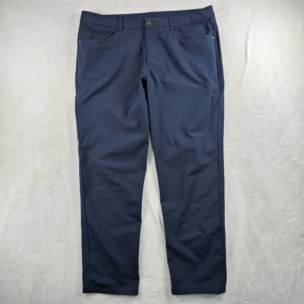 Lululemon Mens Pants 36x29 ABC Classic Warpstreme Navy Five Pocket Stretch